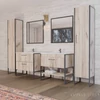 TMP IRON 75 lábon álló fürdőszobabútor 75 cm Sanovit ATRIA 9075 porcelán mosdóval 75 x 45,5 cm