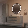 TMP VOX 100 szürke fali fürdőszobabútor műmárvány mosdóval - 100 cm