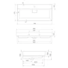 TMP SHARP fali fürdőszobabútor CeraStyle SHARP - 37500 - 1 csaplyukkal - 100 x 48 cm