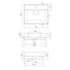 TMP LUX 60 fali fürdőszobabútor - CeraStyle SHARP 37100 mosdóval - 60 x 48 cm
