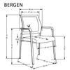 BERGEN szék, fekete
