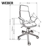 WEBER szék, dió / fekete