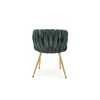 K517 szék, sötétzöld / arany