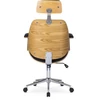 FABIAN Golden Oak fotel, aranytölgy/fekete műbőr