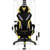 MAXIMO Forgós Gamer Szék Fekete/Sárga