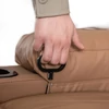 Masszázsfotel BOX kinyitható pufával Karamell öko-bőr