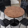 LINO asztal 100 cm rusztikus tölgyfa/fekete