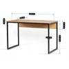 ROSS Íróasztal 120 cm Aranytölgy/Fekete