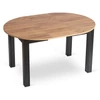 HARRY Étkezőgarnitúra 102-142 cm Craft Tölgy/Fekete + 6 ROBIN 2 Fekete Szék