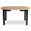 HARRY Étkezőgarnitúra 102-142 cm Craft Tölgy/Fekete + 6 ROBIN 2 Fekete Szék