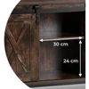 ARLO Fiókos Komód 100 cm Polcokkal Rusztikus Tölgyfa/Fekete