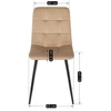 HARRY Étkezőgarnitúra 102-142 cm Craft Tölgy/Fekete + 4 PERU Bézs Szék
