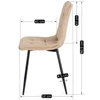 HARRY Étkezőgarnitúra 102-142 cm Craft Tölgy/Fekete + 4 PERU Bézs Szék