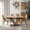 REX Kihúzható Asztal 160-220 cm MDF Tölgy/Fekete