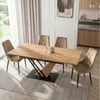 REX Kihúzható Asztal 160-220 cm MDF Tölgy/Fekete