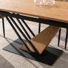 REX Kihúzható Asztal 160-220 cm MDF Tölgy/Fekete
