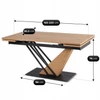 REX Kihúzható Asztal 160-220 cm MDF Tölgy/Fekete