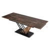 REX Kihúzható Asztal 160-220 cm MDF Rusztikus Tölgy/Fekete