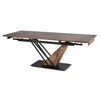 REX Kihúzható Asztal 160-220 cm MDF Rusztikus Tölgy/Fekete