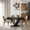 REX Kihúzható Asztal 160-220 cm MDF Fekete