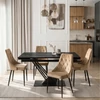 REX Kihúzható Asztal 160-220 cm MDF Fekete