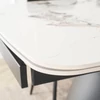 VERONA Kerámia Kihúzható Asztal 160-240 cm Fehér Márvány/Fekete