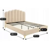 Ágy 160x200 GEMINI Bézs