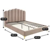 Ágy 160x200 GEMINI bézs bársony