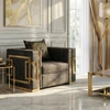 PALLAZO 1S Fotel Fekete/Arany