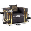 PALLAZO 1S Fotel Fekete/Arany