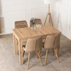 SKUBI Étkezőgarnitúra 120-160 cm Craft Tölgy + 4 RODRI Bézs Szék