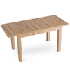 SKUBI Étkezőgarnitúra 120-160 cm Craft Tölgy + 4 RODRI Bézs Szék