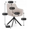 IBIZA Étkezőgarnitúra 160-240 cm Fekete Márvány/Fekete + 4 MUMBAI Szék