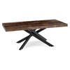 HAMPTON Étkezőgarnitúra 160-240 cm Rusztikus Tölgy/Fekete + 4 BRESSO Szék