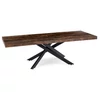 HAMPTON Étkezőgarnitúra 160-240 cm Rusztikus Tölgy/Fekete + 4 BRESSO Szék