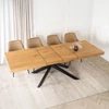 HAMPTON Étkezőgarnitúra 160-240 cm Tölgy/Fekete + 4 BRESSO Szék