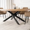 HAMPTON Étkezőgarnitúra 160-240 cm Tölgy/Fekete + 4 BRESSO Szék