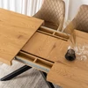 HAMPTON Étkezőgarnitúra 160-240 cm Tölgy/Fekete + 4 BRESSO Szék