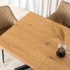 HAMPTON Étkezőgarnitúra 160-240 cm Tölgy/Fekete + 4 BRESSO Szék