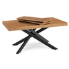 HAMPTON Étkezőgarnitúra 160-240 cm Tölgy/Fekete + 4 BRESSO Szék