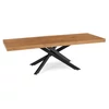 HAMPTON Étkezőgarnitúra 160-240 cm Tölgy/Fekete + 4 BRESSO Szék