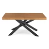 HAMPTON Étkezőgarnitúra 160-240 cm Tölgy/Fekete + 4 BRESSO Szék