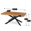 HAMPTON Étkezőgarnitúra 160-240 cm Tölgy/Fekete + 4 BRESSO Szék