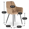 HAMPTON Étkezőgarnitúra 160-240 cm Tölgy/Fekete + 4 BRESSO Szék