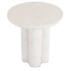BROK Kerek Lerakóasztal 46 cm Krém/Bézs