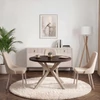 LUKAS kihúzható étkezőasztal 100-250 cm, dió/kasmír