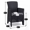 Kerti bútorkészlet Asztal ARGOS 160-260 cm Orzech i 6 Foteli FRESNO Feketech