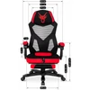 BING Forgós Gamer Szék Lábtartóval Fekete/Piros