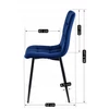 PERU sötétkék bársonyfotel