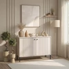 SOFT Fiókos Komód 104 cm Kétajtós Bordázott Kasmír